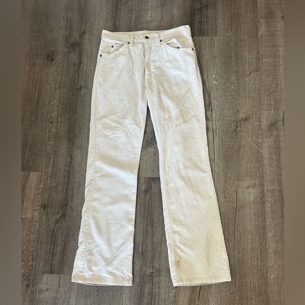 Vintage Cream Corduroy Boot Cut Levis Jeans